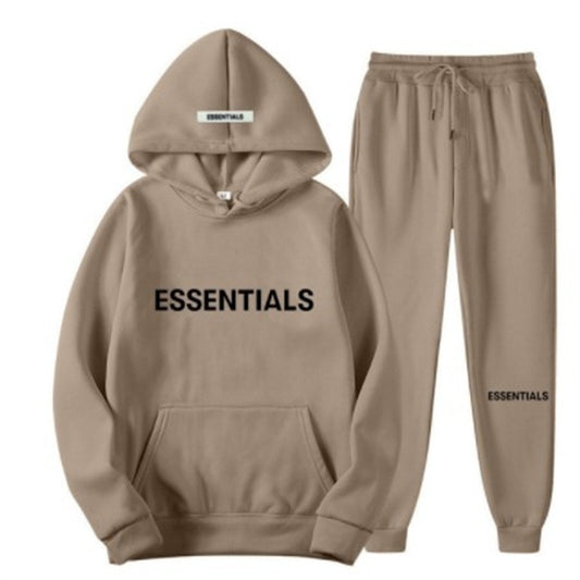 FEAR OF GOD ESSENTIALS Couple Suit Women's Double Line Hoodie High Street Fashion Brand Autumn and Winter Two piece Set